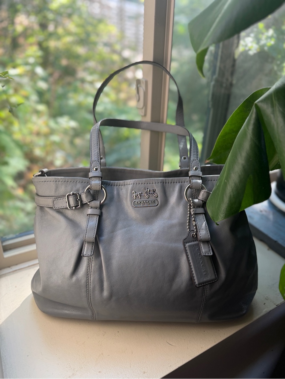 COACH Madison Leather Satchel Carryall